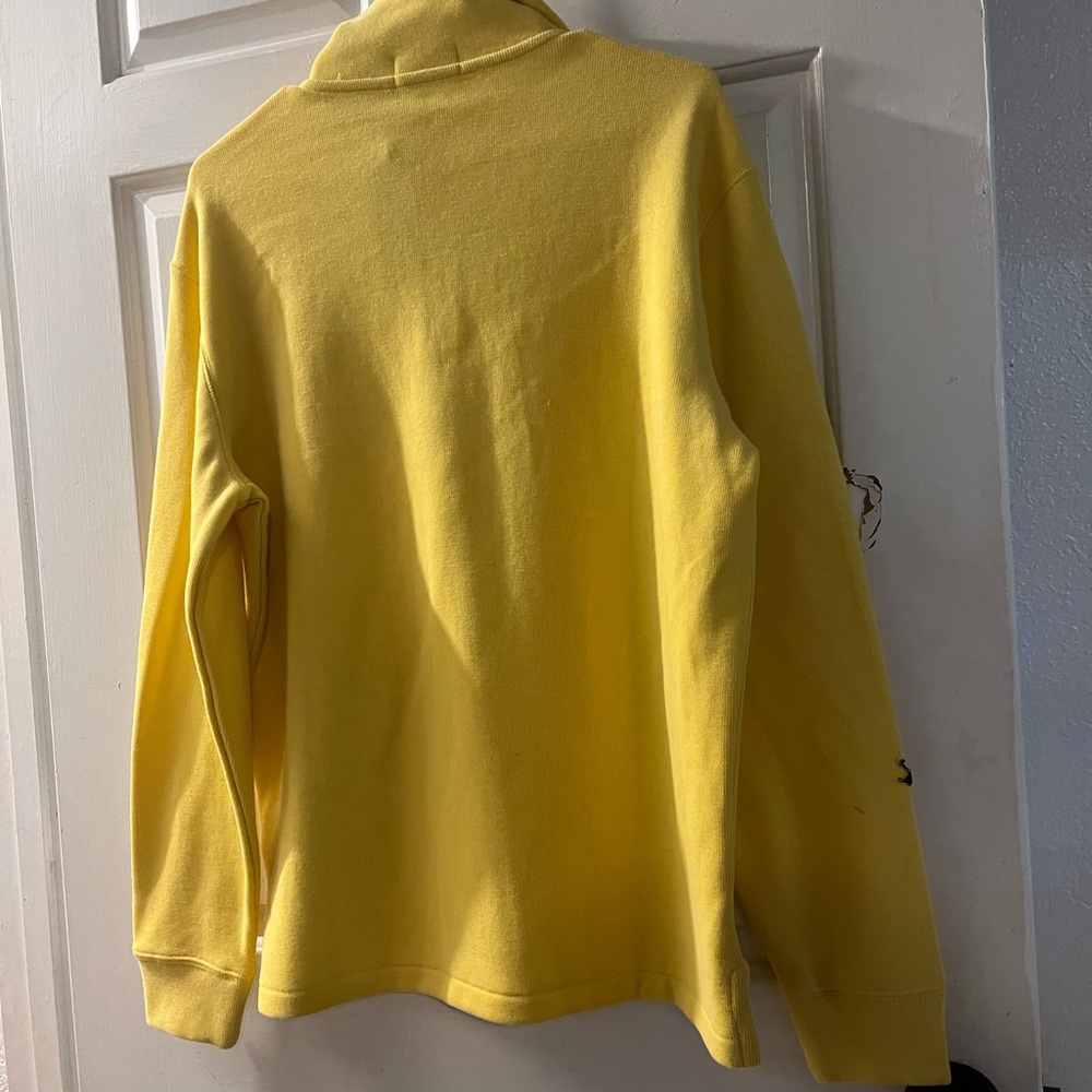 Polo by Ralph Lauren Yellow Zip Up Sweater - Picture 2 of 2